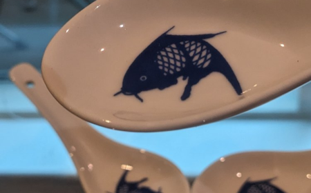 Graceful Dining with White Carp Ceramic Bowls & Spoons: Timeless Elegance for Your Table