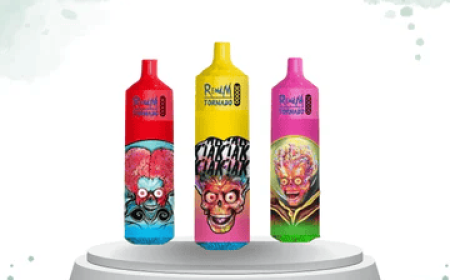 R and M Tornado 30000 Disposable Vape – Box of 10 | Massive 30,000 Puffs, Dual Display, USB-C Rechargeable