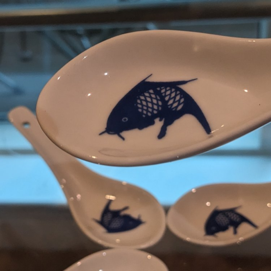 Graceful Dining with White Carp Ceramic Bowls & Spoons: Timeless Elegance for Your Table