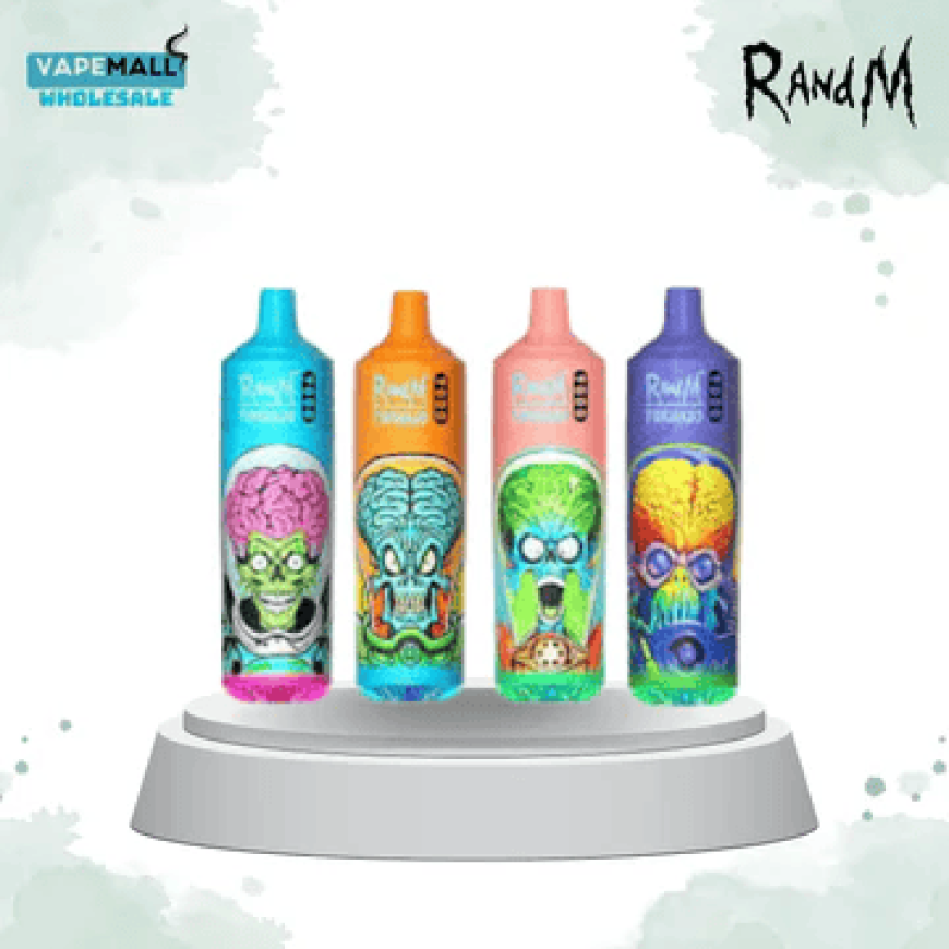 R and M Tornado 9000 Disposable Vape – Box of 10 | 9000 Puffs, Rechargeable & Flavor-Packed