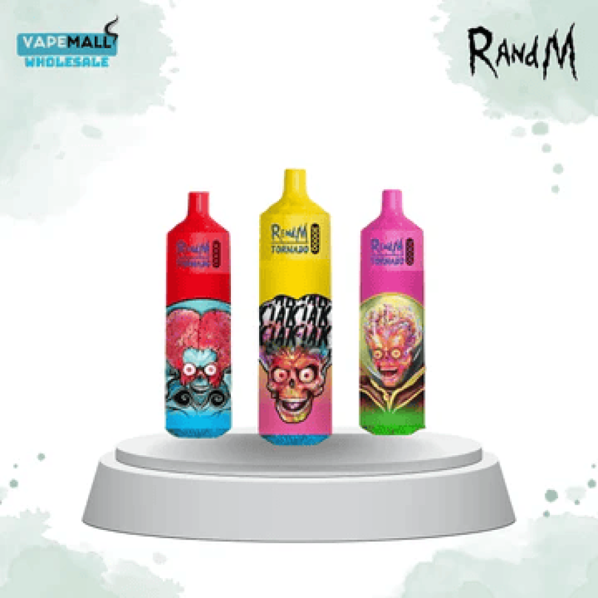 R and M Tornado 30000 Disposable Vape – Box of 10 | Massive 30,000 Puffs, Dual Display, USB-C Rechargeable