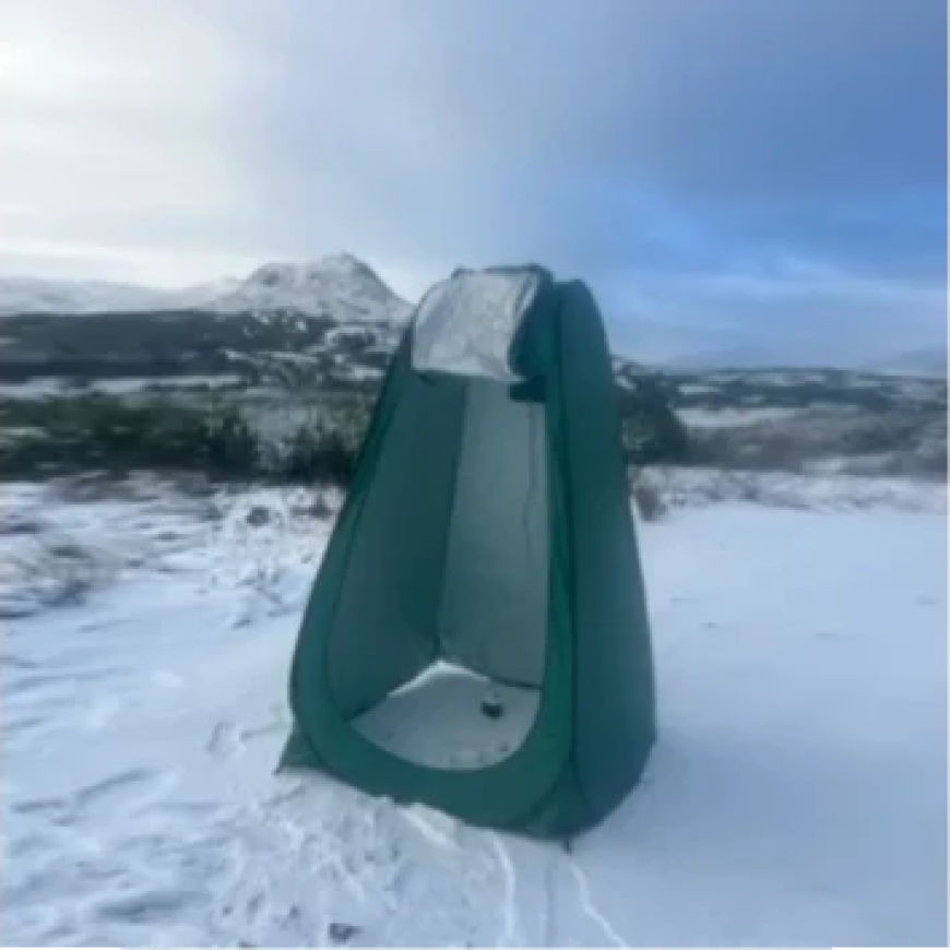 Get Refreshing Showers in the Wild with Our Portable Shower Tent and Pump, Designed for Campers