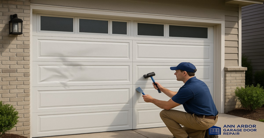 What to Expect During Garage Door Dents Repair in Ann Arbor?