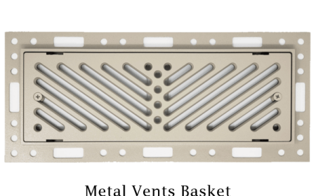Designer Breeze Flush Mount Vent – Metal Floor Register in Desert Sand
