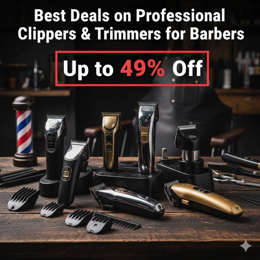 Best Deals on Professional Clippers & Trimmers for Barbers – Up to 49% Off
