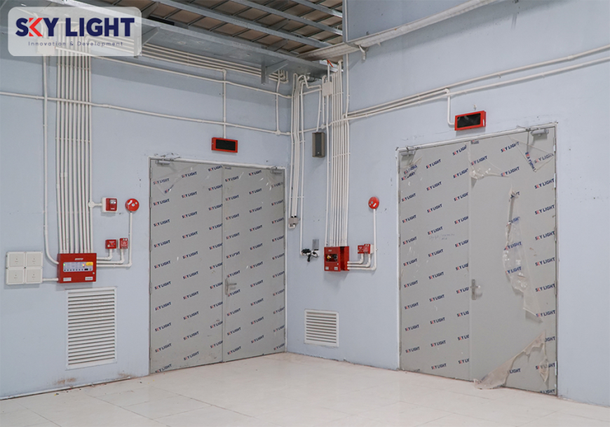 ứng dụng cửa thép chống cháy sky light