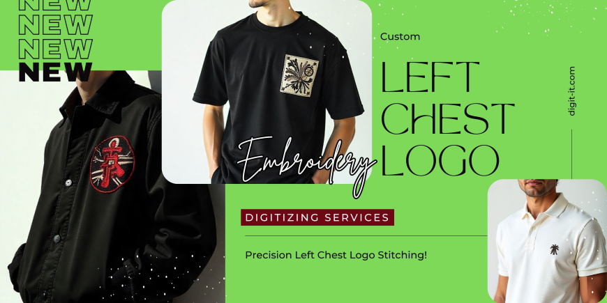 Left chest logo for clean and professional embroidery results
