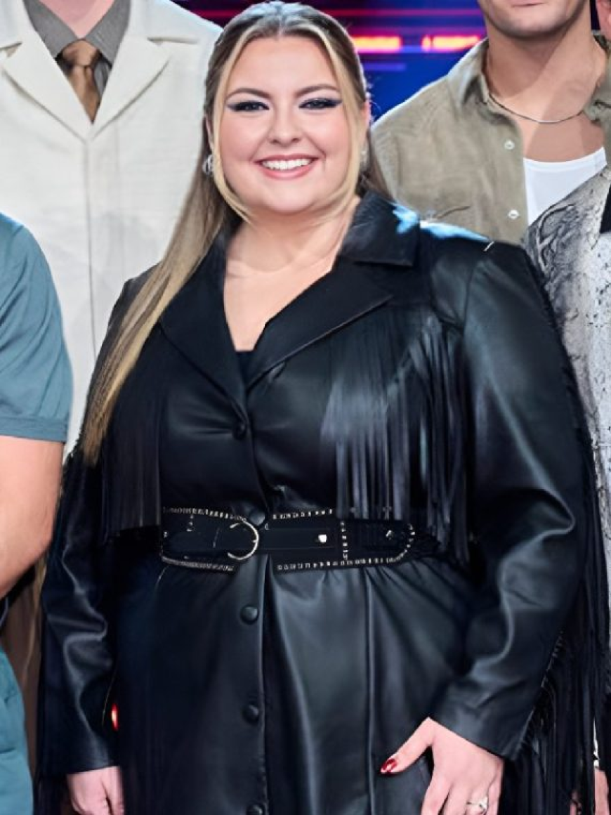 Dare to Dazzle: Why the The Voice S28 Black Faux Leather Fringe Blazer Dress Is Your Next Fashion Statement