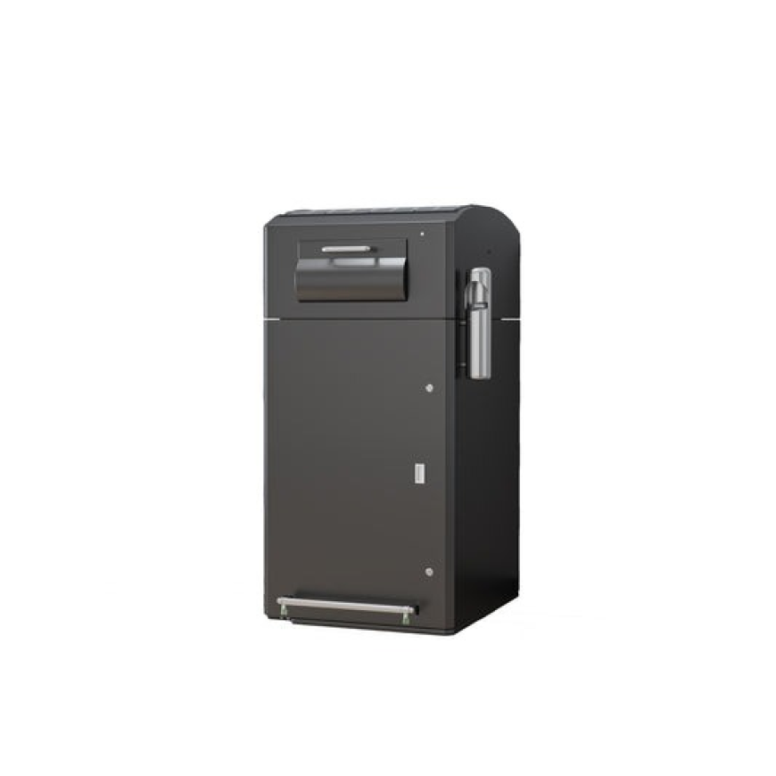 Outdoor Solar-Powered Smart Self-Compacting Trash Bin