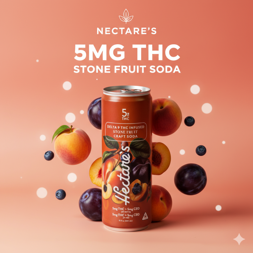 Low Calorie THC Beverage | Stone Fruit Delta 9 Craft Soda