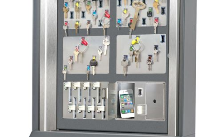 Compact Key Storage Cabinet with Numbered Hooks for Easy Access