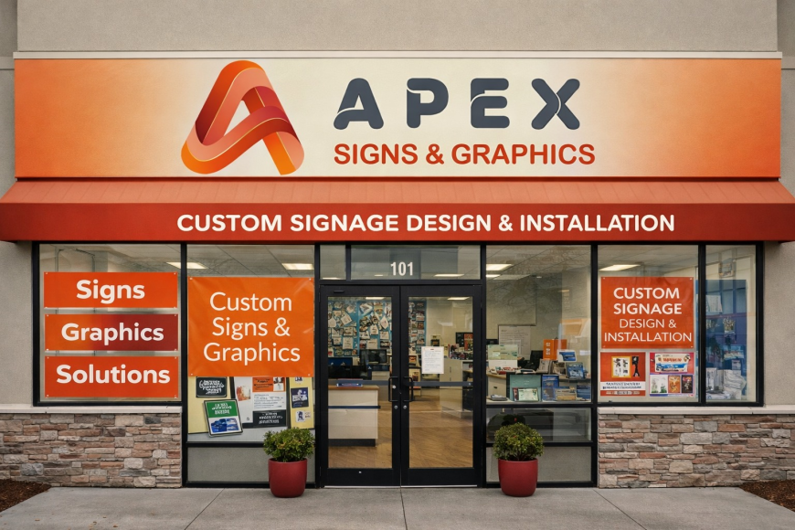New Apex Signs & Graphics West Loop Business Branding
