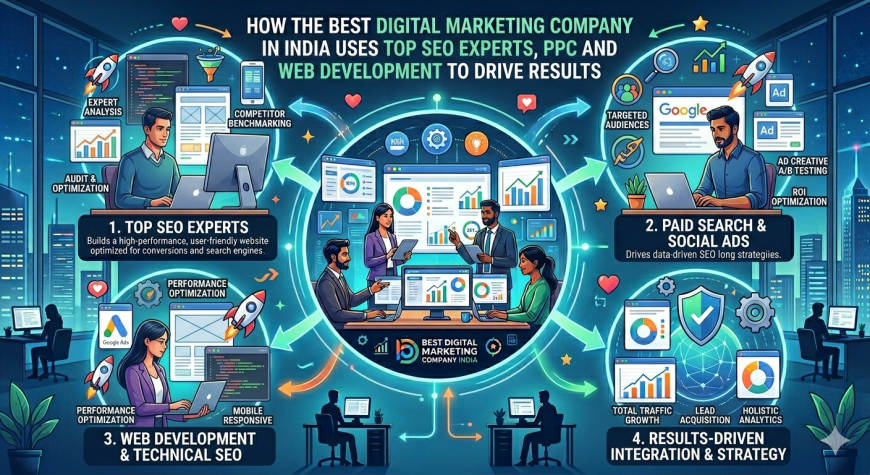How the Best Digital Marketing Company in India Uses Top SEO Experts, PPC and Web Development to Drive Results