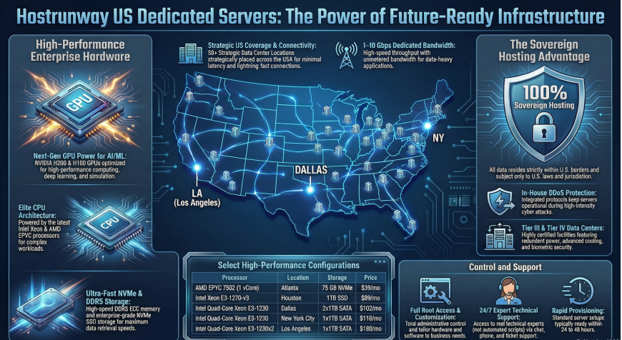 Affordable Dedicated Servers USA for Startups – Hostrunway