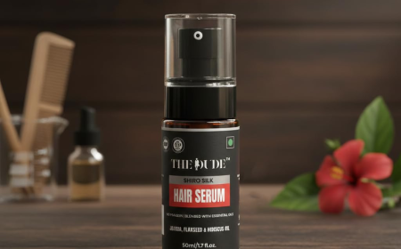 Best Hair Serum for Men: Achieve Smooth, Frizz-Free & Shiny Hair with Jojoba, Flaxseed & Hibiscus Power