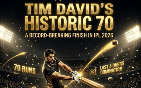Tim David's 70: A First in IPL | khelostar