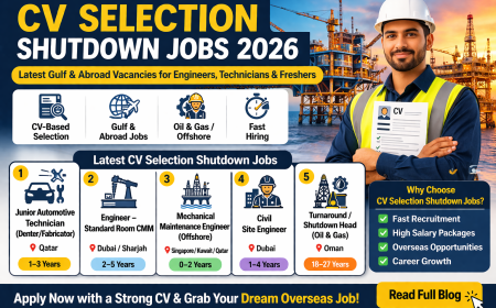 CV Selection Shutdown Jobs 2026: Top Latest Gulf & Abroad Vacancies