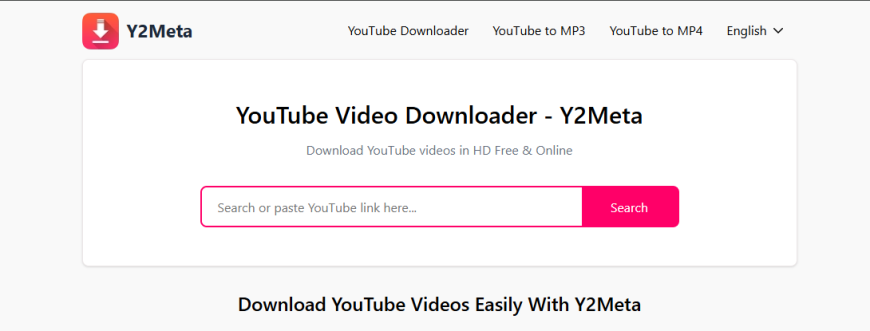 Y2Meta: Free, Fast, and Freakishly Easy YouTube Downloader