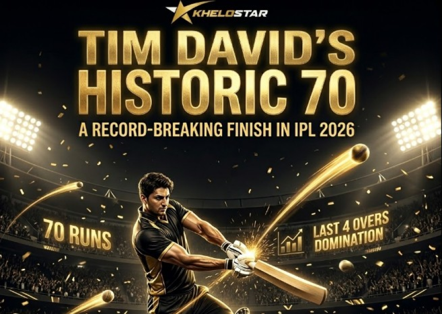Tim David's 70: A First in IPL | khelostar