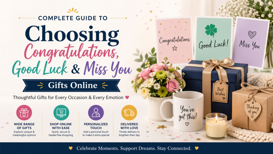 Complete Guide to Choosing Congratulations, Good Luck & Miss You Gifts Online