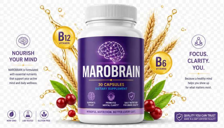MaroBrain Natural Brain Support for Focus, Memory, and Mental Clarity