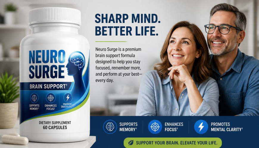 NeuroSurge Natural Brain Support for Focus, Memory & Mental Clarity