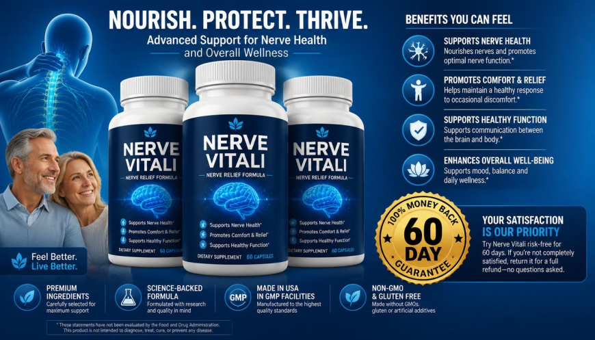Nerve Vitali Natural Nerve Support for Comfort, Balance & Mobility
