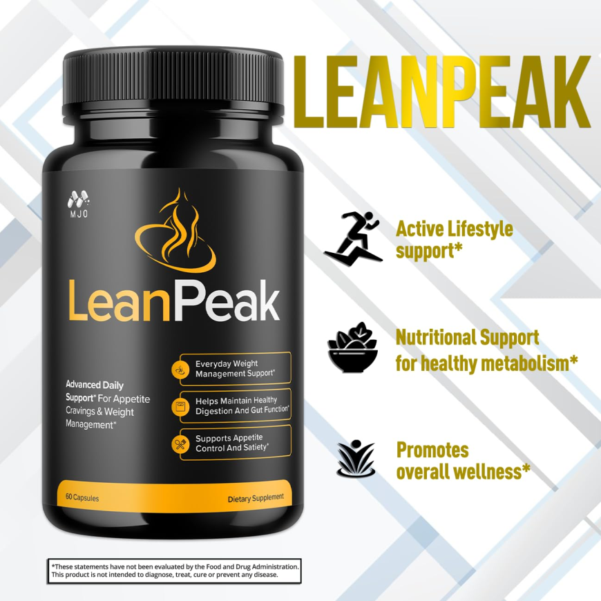 LeanPeak Natural Fat Burning Formula for Healthy Weight Management and Daily Energy