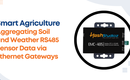 Smart Agriculture: Aggregating Soil and Weather RS485 Sensor Data via Ethernet Gateways