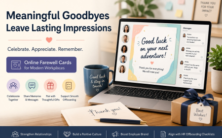 Online Farewell Cards for Remote Teams, Employee Recognition, and HR Offboarding