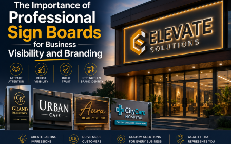 The Importance of Professional Sign Boards for Business Visibility and Branding