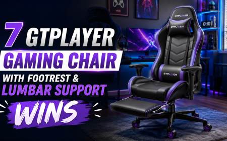 7 GTPLAYER Gaming Chair with Footrest & Lumbar Support Wins