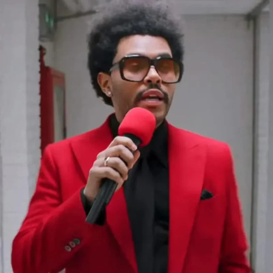 The Weeknd Red Suit Costume and Martha May Whovier Costume: Fashion That Captures Attention