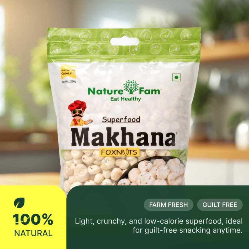 Makhana Price 250 GM – Premium Fox Nuts Online | Naturefam