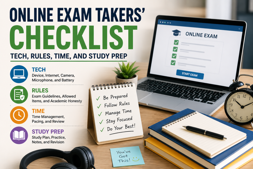 Online Exam Checklist: Tech, Rules, Time, and Study Prep