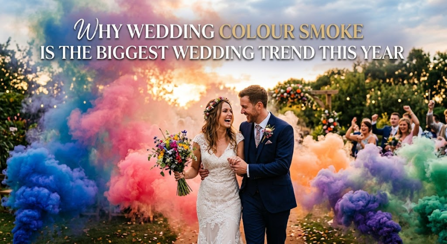 Why Wedding Colour Smoke Is the Biggest Wedding Trend This Year