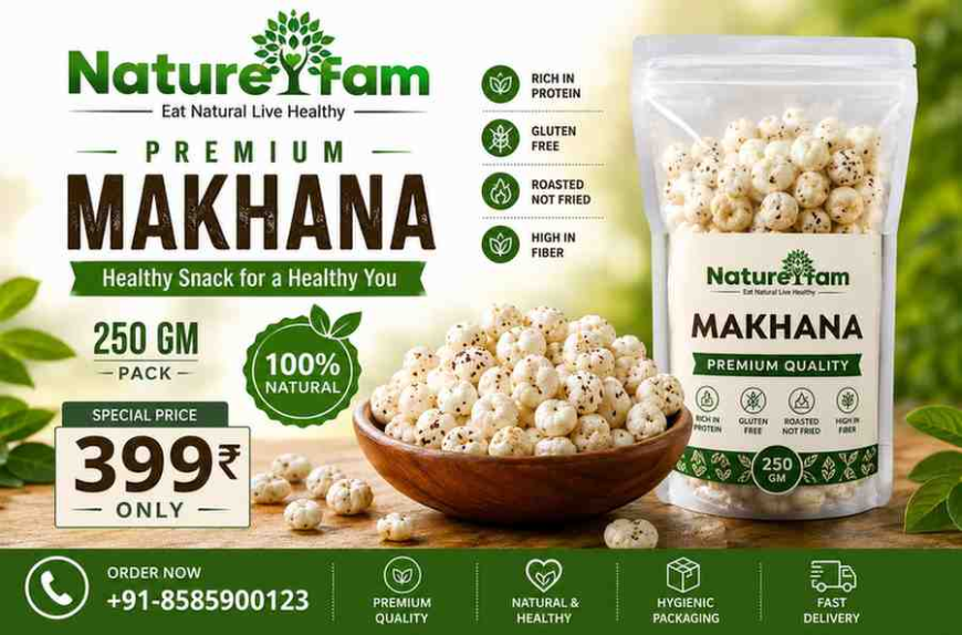 250 GM Makhana Price | Premium Roasted Phool Makhana Online – NatureFam