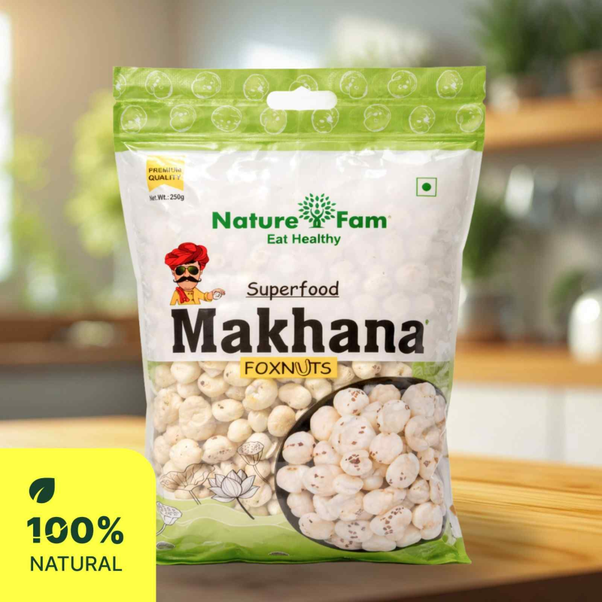 Makhana Price 250 GM | Premium Roasted Fox Nuts Online – NatureFam