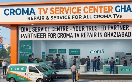 Does Croma TV Service Center in Ghaziabad repair color fading and display errors?