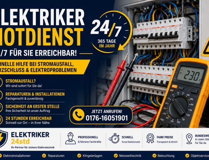 24h Elektriker Notdienst | Elektroservice & Reparaturen – Elektriker 24std