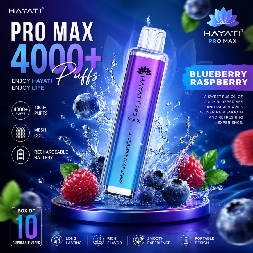 Hayati Pro Max 4000 Box of 10 – Wholesale Rechargeable Vape Pack | 4000 Puffs Each