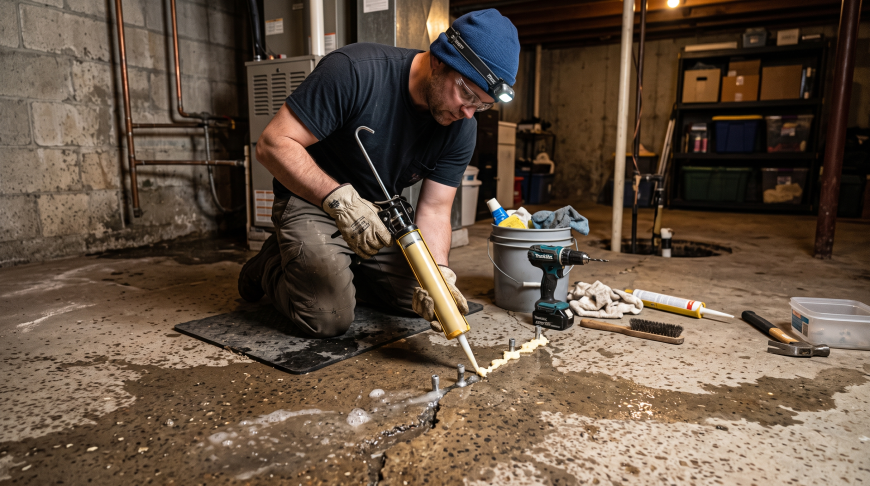 How To Fix a Leak in the Basement Floor?