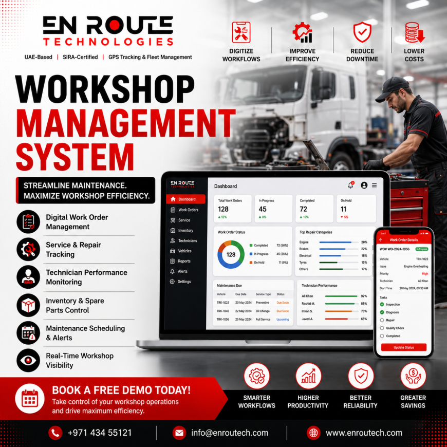 Modern Fleet Management with Intelligent Workshops, AI Dashcams, and Connected Telematics
