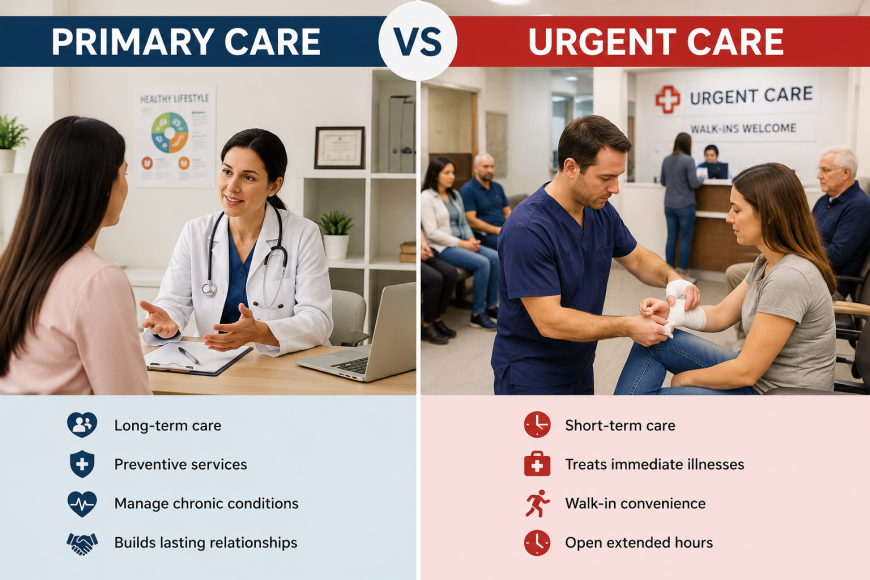 Primary Care vs. Urgent Care: What's the Difference?