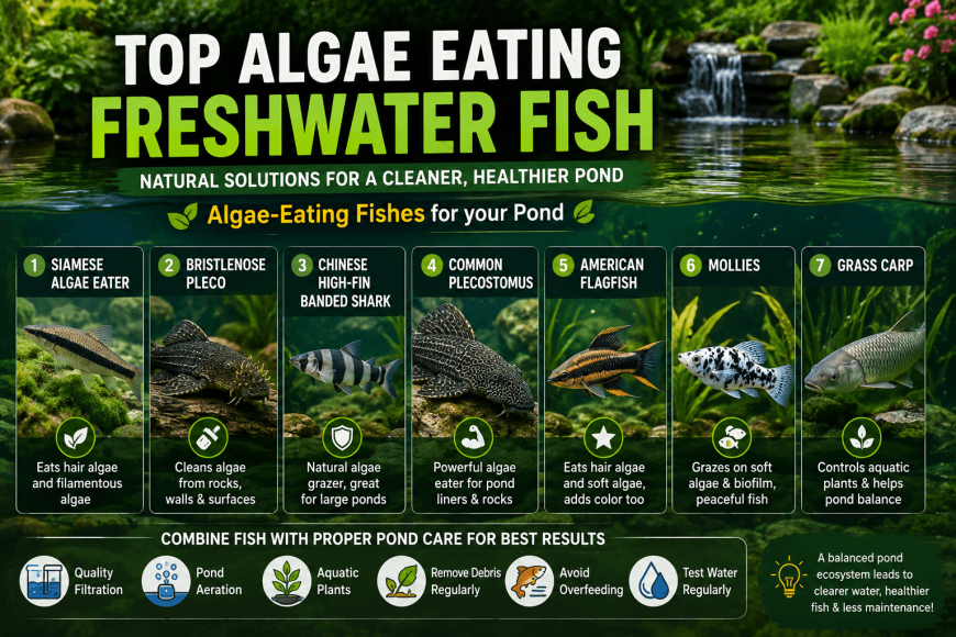 Fish That Naturally Eat Algae in Ponds: Top Choices for a Cleaner Backyard Pond