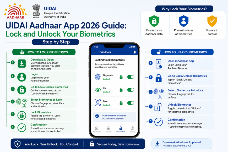 Aadhaar Biometric Lock and Unlock Process Explained for 2026