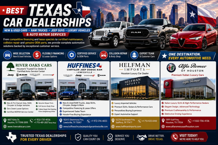 Top Texas Car Dealerships | New & Used Cars, Jeep, RAM, Luxury Vehicles & Expert Auto Services
