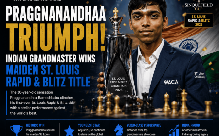 Praggnanandhaa Triumphs in St. Louis Rapid & Blitz With 23-Point Finish