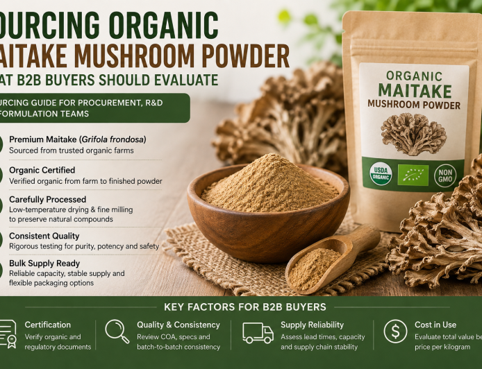 Sourcing Organic Maitake Mushroom Powder: What B2B Buyers Should Evaluate