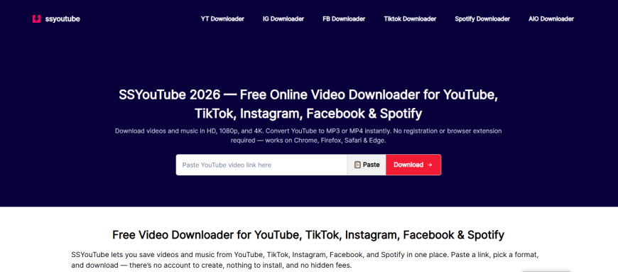 Ytmp3 2026 One Free Tool to Download YouTube, TikTok, Spotify & Instagram Without the Headache